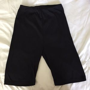PLT black biker shorts